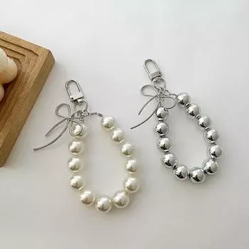 Милый бант жемчужное кольцо брелок кулон сладкий жемчуг мобильный телефон цепочка рюкзак украшения аксессуары