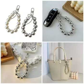 Милый бант жемчужный обруч брелок кулон сумка телефон кулон женский рюкзак сумка очарование милое подвесное украшение белый