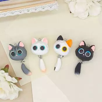 Милый большой глаз кошачья голова брелок креативный кулон кошачья голова 3D мультфильм брелок унисекс black cat head