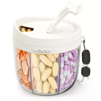 Милый большой контейнер для хранения таблеток, органайзер, защита от смешивания, влагозащищенный, портативный, дорожная бутылка, органайзер с широким горлышком, прост в использовании One Size