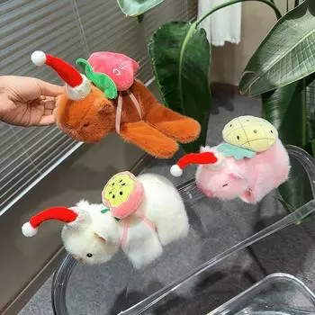 Милый браслет-браслет в виде животного-капибары, хлопающий в ладоши, плюшевое кольцо с изображением животного, забавные игрушки для детей и взрослых, рождественский подарок