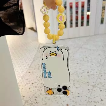 Милый браслет с изображением любовного цветка и перевернутой утки, милый чехол для телефона для Iphone 14 Pro Max 11 12 13 Promax 7 8 Plus X Xr Xsmax For iphone 14PROMAX