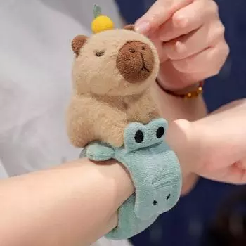 Милый браслет-зажим для животных с застежкой-молнией, браслет-капибара, собака, кошка, плюшевое кольцо на руку, браслет, детские игрушки, креативный забавный подарок