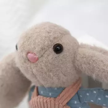 Милый брелок для ключей с длинными ушами кролика из верблюжьей шерсти для женщин и девочек, мягкий брелок в виде кролика, автомобильные брелки, подвески для сумок