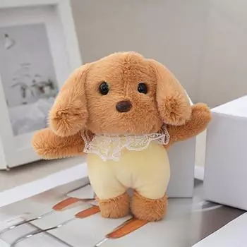 Милый брелок для ключей с собакой, кавайный автомобильный брелок, мультяшная кукла, кулон для женщин и девочек, универсальный рюкзак, украшения, аксессуары, подарки