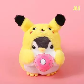 Милый брелок для ключей в виде куклы-пингвина, брелок для ключей с мультяшным автомобилем для девочек, кавайный женский аксессуар для сумки, креативный брелок для плюшевой куклы с героями мультфильмов