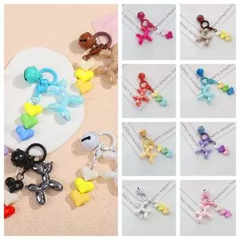 Милый брелок для ключей в виде желеобразной собаки, акриловый брелок в виде щенка, креативный брелок в виде воздушного шара для девочек красный