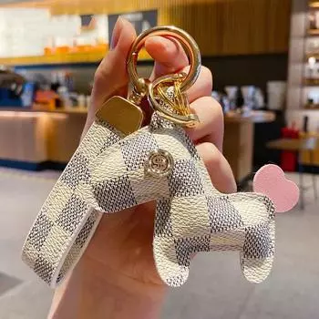 Милый брелок для ключей в виде животного, сумка со стразами, украшение, изысканный брелок в форме лошади для женщин коричневый