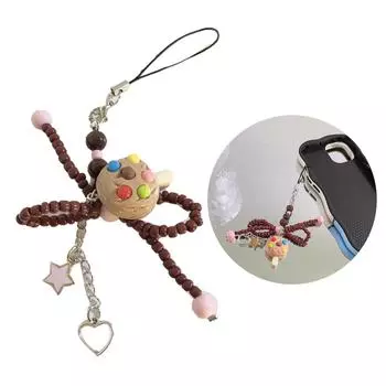Милый брелок из бисера, подвеска в виде звезды, милый телефон, брелок-брелок, простой эстетический подарок для женщин и девочек
