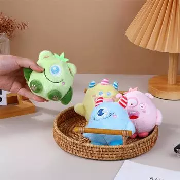 Милый брелок-подвеска в виде монстра с большими глазами, плюшевая игрушка, кукла, плюшевая игрушка в виде животного, брелок-подвеска для рюкзака, сумки, украшения, подарки зелёный