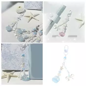 Милый брелок-подвеска в виде ракушки с бантом, милые подвесные украшения, брелок-подвеска для кошелька, сумки, рюкзака, сумки 2 розовый