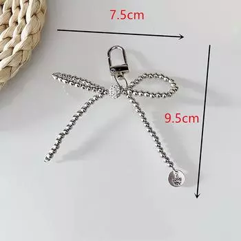 Милый брелок-подвеска в виде сердца с бантом, милые подвесные украшения из бисера, брелок-подвеска для телефона, брелок-подвеска для сумки as the picture