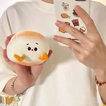 Милый брелок-подвеска Wangzai Small Mantou, креативная плюшевая игрушка, кукла, автомобиль, рюкзак, украшения, брелок, украшение, детские подарки