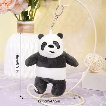 Милый брелок-подвеска We Bare Bears, плюшевая игрушка-кукла, мягкий плюшевый коричневый медведь, белый медведь, брелок для рюкзака, подвески, сумка для автомобиля, декор, подарок
