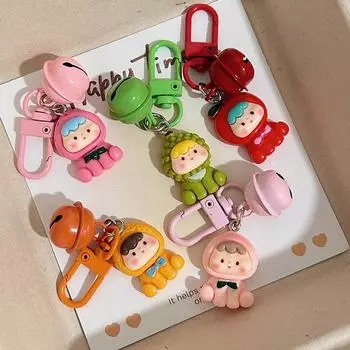 Милый брелок-рюкзак с фруктами-колокольчиками, подвесные мультяшные украшения, ежедневные мультяшные милые аксессуары, кулон для девушки, подарок для пары зелёный