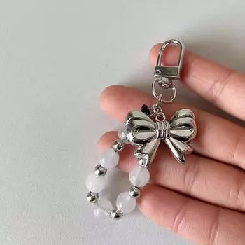 Милый брелок с бантом для телефона, подвесные бусины, брелоки из сплава, прочный кулон для телефона, идеальный подарок для любителей моды