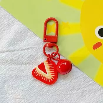 Милый брелок с подвеской в виде фруктов, клубники, винограда, апельсина для женщин и девочек, брелок с фруктами карамельного цвета, аксессуары для украшения сумки