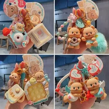 Милый брелок-трубач в виде медведя - креативный подарочный кулон для пар OPP Bag Packaging