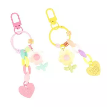 Милый брелок-тюльпан с цветочным кулоном, кольцо для ключей Love, рюкзак, автомобильные подвески, украшение для сумки, аксессуары розовый