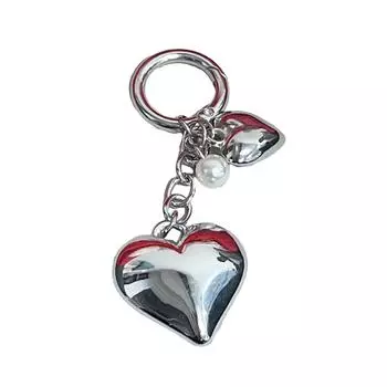 Милый брелок в форме сердца, большой и маленький, подвеска для сумки, модный брелок, женский и подростковый, украшение для сумки