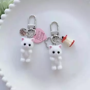 Милый брелок в виде котика, кулон для телефона, чехол для наушников, подвеска, сумка, украшение, автомобильный брелок, ювелирное изделие, подарок