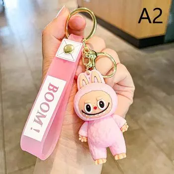 Милый брелок в виде овечки для ключей от машины, кукла, монстры, зайчик, Лабубу, брелок, аниме-аксессуары, брелоки, сумки, украшения