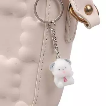 Милый брелок в виде щенка, мультяшный щенок, собачка, телефонная цепочка, чехол для наушников, подвеска, ремешок, рюкзак, сумка, декор, автомобильный брелок