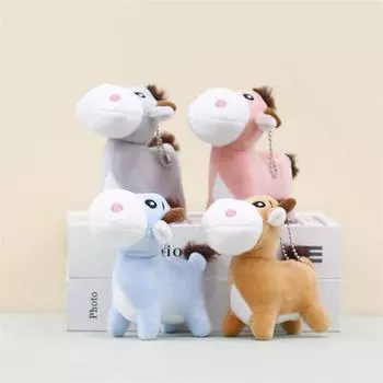 Милый брелок в виде теленка, маленький ослик, пара, мобильный телефон, брелок для автомобиля, наушники, рюкзак, подвески, украшение для сумки розовый