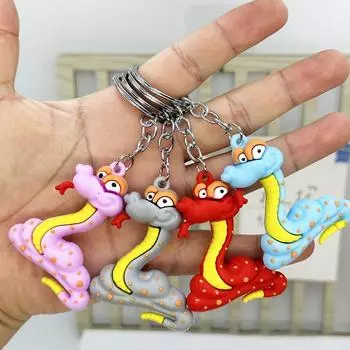 Милый брелок в виде змеи со знаком зодиака, аксессуары для самостоятельного изготовления, цепочка с подвеской, подарок, мультяшная кукла, аксессуары, брелок для сумки