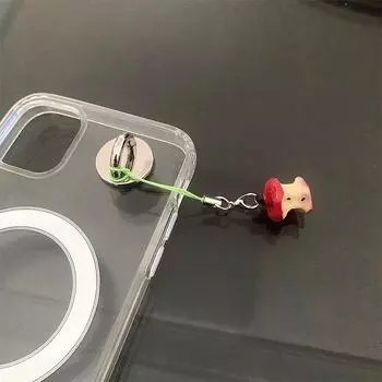 милый брелок «Яблоко с любовью» Apple Core, подвеска на веревке для мобильного телефона, автомобильный брелок, U-диск, рюкзак, подвески, сумка, декор, подарок Bestie B