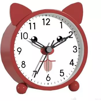 Милый будильник в виде кота 3 дюйма 11*5.3*13.5cm красный