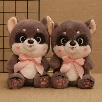 Милый бутик плюшевых игрушек с бабочкой в виде енота для девочек, тряпичные куклы, подарки на день рождения, подарки на кукол ко Дню защиты детей 8 inch