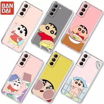 Милый чехол Crayo Shin-Chan для Samsung Galaxy S20 FE S22 S21 Plus S10 S9 Note 20 9 10 Lite, прозрачный мягкий чехол для телефона Samsung S22 Ultra 5G