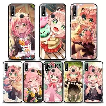 Милый чехол для девочек Spy X Family Anya Forger с аниме для Huawei Y6 Y7 Y9 2019 Y6p Y8s Y9, мягкие чехлы, чехол Коврики 10 20 Lite 40 Pro Plus Huawei Y6 2019
