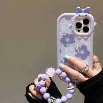 Милый чехол для объектива Little Monster с 3D бантом для iPhone 15 14 Pro Max 11 13 12, противоударный мягкий силиконовый чехол из ТПУ, Fundas Shell For iPhone 11