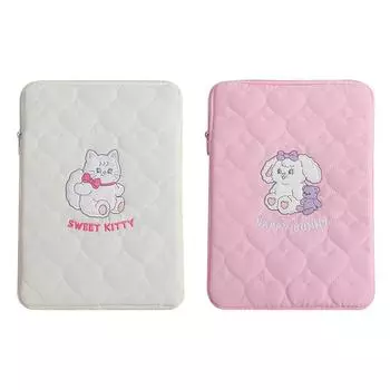 Милый чехол для планшета, сумка для хранения ноутбука iPad Air 2/3/4 9,7-11 дюймов, чехол для ноутбука с мультяшными котами, защитный чехол, внутренние сумки для мочевого пузыря белый