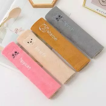 Милый чехол для ремня безопасности автомобиля в виде животного, удобные наплечники для ремня безопасности, автомобильный стиль 23cm белый