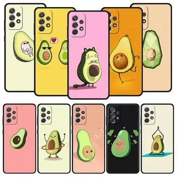 Милый чехол для телефона Avocado Baby Yoga для Samsung A51 A71 A21S A12 A15 A25 A31 A41 A52 A32 A23 A33 A53 A73 A03S A05S A13 5G Cover Samsung A52 5G