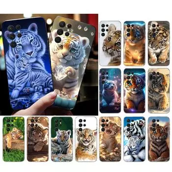 Милый чехол для телефона Baby Tiger для Samsung S24 S23 S22 S21 S20 Ultra S20 S22 S21 S10E S20 FE S24 Plus Shell Case S22Ultra 5G