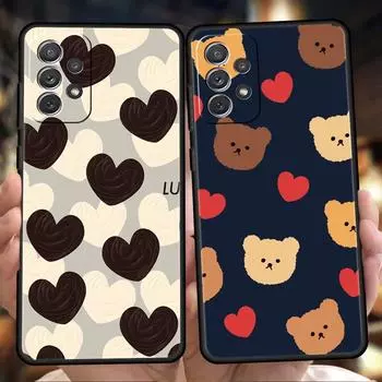 Милый чехол для телефона BEAR для Samsung A24 A12 A14 A32 A50 A70 A20E A20S A10 A10S A22 A30 A40 A34 A54 A42 A52 5G A02S A04s A72 Чехол Samsung A32 5G