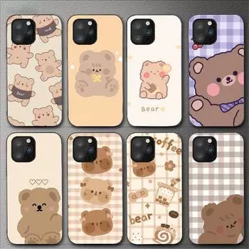 Милый чехол для телефона Beruang Lucu Bear для Iphone 11 12 Mini 13 14 Pro Xs Max X 8 7 6s Plus 5 Se Xr Shell iPhone11
