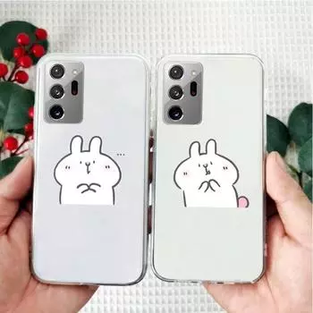 Милый чехол для телефона Bunnys для Samsung S20 S22 S30 S10 E 20 Fe Note 10 Pro A12 A42 A71 A91 M32 Прозрачный чехол Galaxy S10