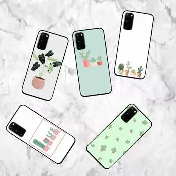Милый чехол для телефона Cactus для Samsung Galaxy S7 Edge Plus S9 S20Plus S20ULTRA S10lite S225G S10 Чехол samsungS22plus5G