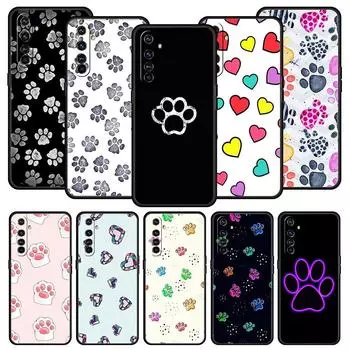 Милый чехол для телефона Cat Dog Paw Love для Realme 12 11 10 9 8 5G 7 6 GT5 GT3 GT2 Pro Plus C21 C11 C25 C35 GT Neo 2 3 3T 5 Realme GT2 Pro
