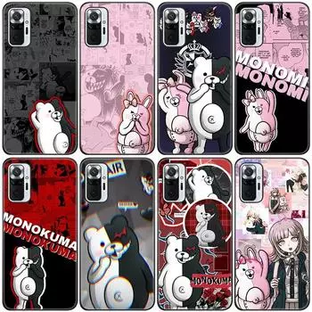 Милый чехол для телефона Danganronpa Monokuma Monomi для Xiaomi Redmi Note 11 10 9 8 Pro 11T 10T 10S 9S 8T 9 9A 9C 9T, черный мягкий чехол Redmi 8