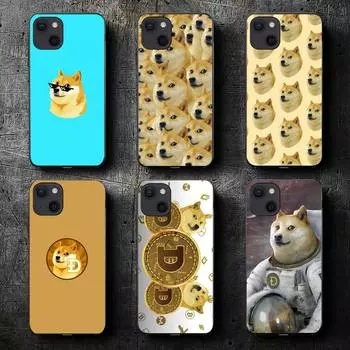 Милый чехол для телефона Dogecoin Doge для iPhone 11 12 Mini 13 14 Pro XS Max X 8 7 6s Plus SE XR Shell iPhone12