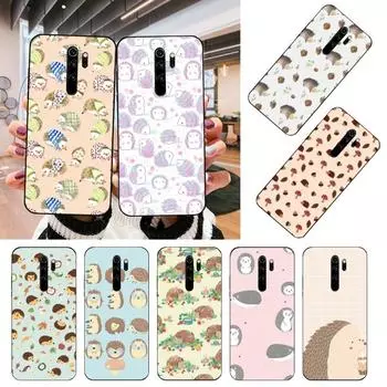 Милый чехол для телефона «Ежик» для Xiaomi Mi 12 11T 10T 9T Lite Pro Ultra Note 10 Poco F3 F4 X4 GT, мягкий черный чехол для телефона Xiaomi 12 or 12X