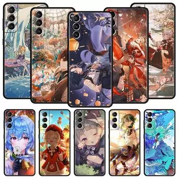 Милый чехол для телефона Genshin Impact Yae Miko для Samsung Galaxy S24 S23 S22 Ultra S20 S21 FE 5G S10 S9 Plus S10E S8 Lite 20 Samsung S10 Plus