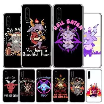 Милый чехол для телефона Hell Hail Satan Evil для Huawei P30 P20 P10 P40 P50 Pro Mate 20 40 30 10 Lite, популярный подарок Fundas Art Huawei P30