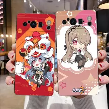 Милый чехол для телефона Honkai Impact 3rd Game для Google Pixel 8 A 7 6 Pro 6A 5G, черный мягкий противоударный чехол на заднюю панель, силиконовый чехол Pixel 7